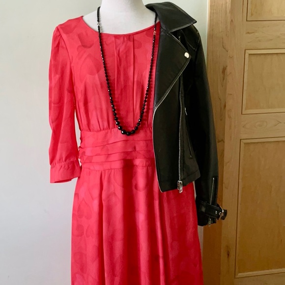 Red Hearts Long Dress, Size M - Picture 13 of 15